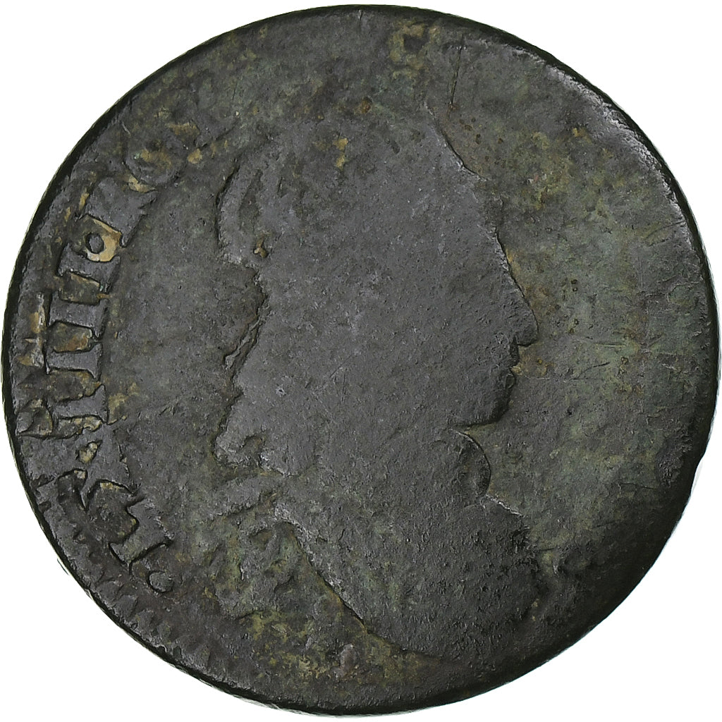 France, Louis XIV, Liard, Meung-sur-Loire, Copper, VF(20-25), Gadoury:80, KM:192