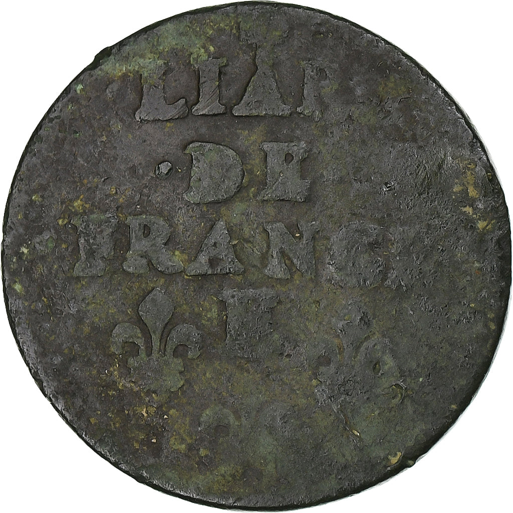 France, Louis XIV, Liard, Meung-sur-Loire, Copper, VF(20-25), Gadoury:80, KM:192