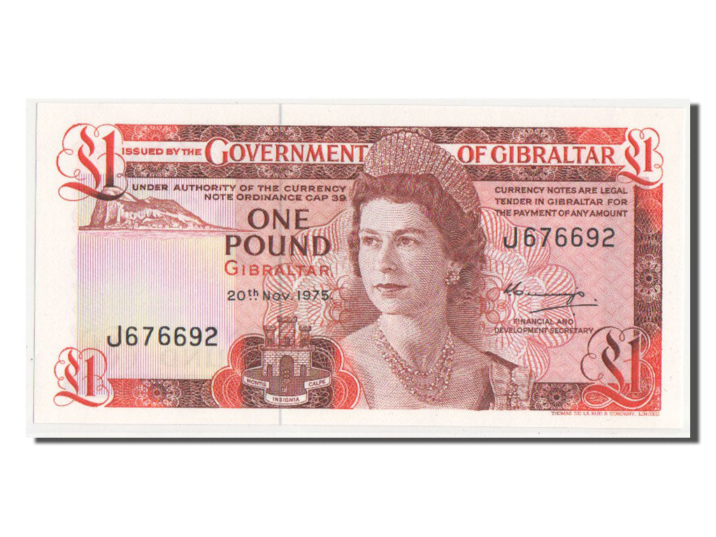 Banknote, Gibraltar, 1 Pound, 1975, KM:20a, UNC(64)