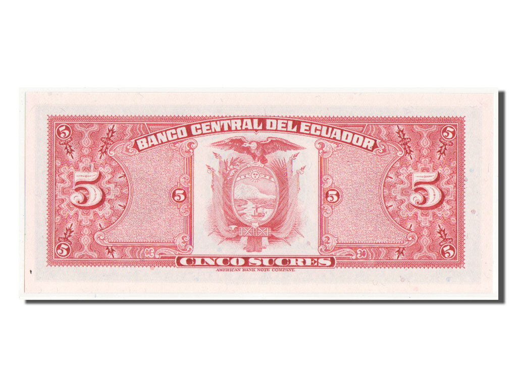 Banknote, Ecuador, 5 Sucres, 1982, UNC(65-70)
