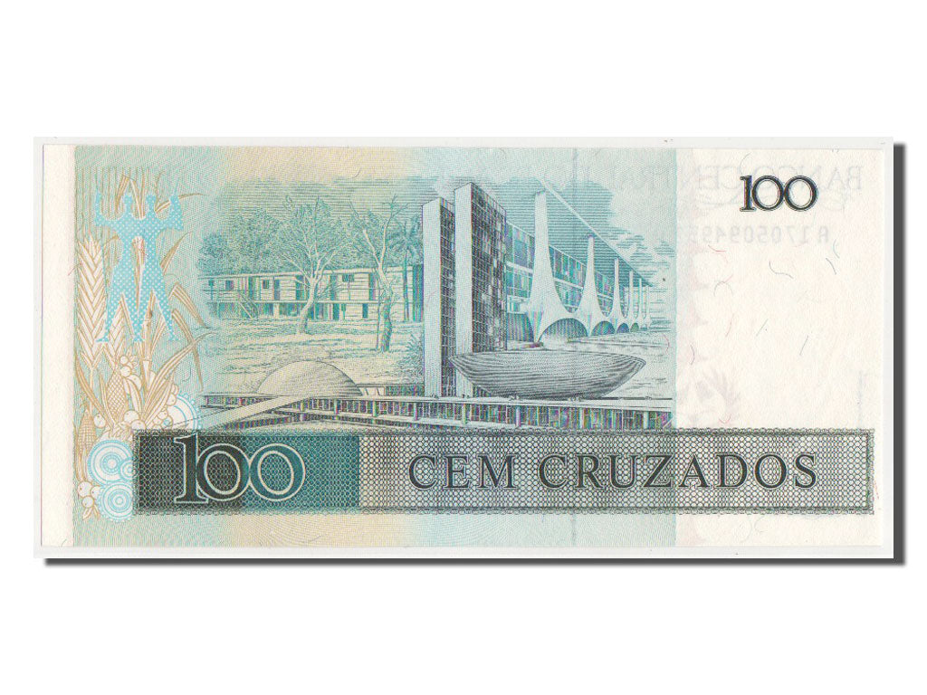 Geldschein, Brasilien, 100 Cruzados, UNZ-