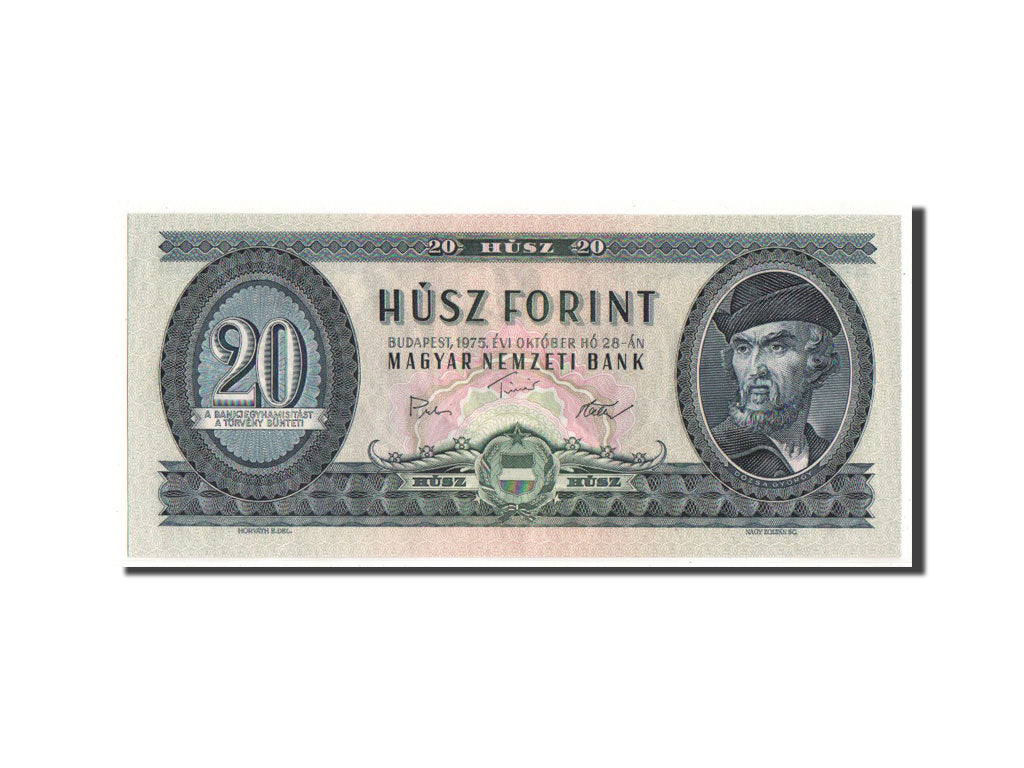 Banknote, Hungary, 20 Forint, 1975, UNC(64)