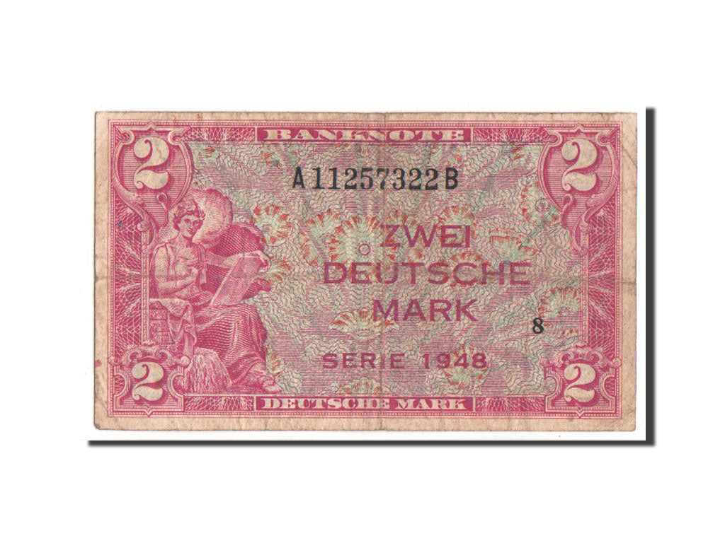 Banknot, Niemcy - RFN, 2 Deutsche Mark, 1948, VF(20-25)