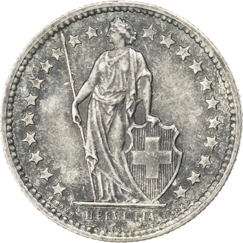 Coin, Switzerland, 1/2 Franc, 1957, Bern, AU(55-58), Silver, KM:23