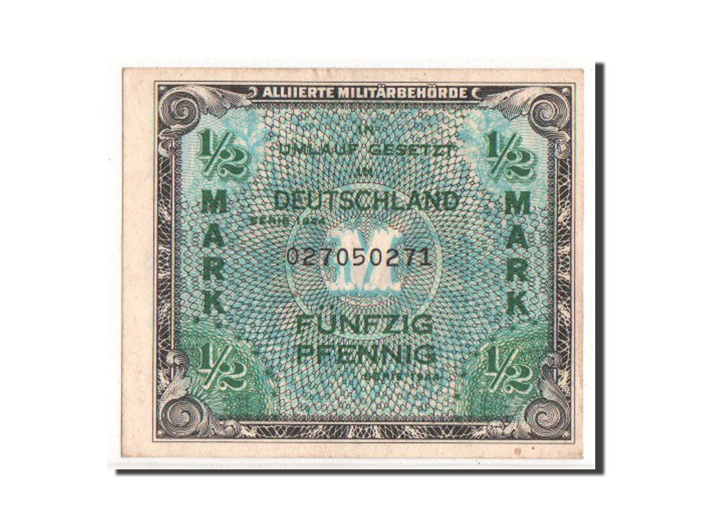 Banconote, Germania, 1/2 Mark, 1944, BB