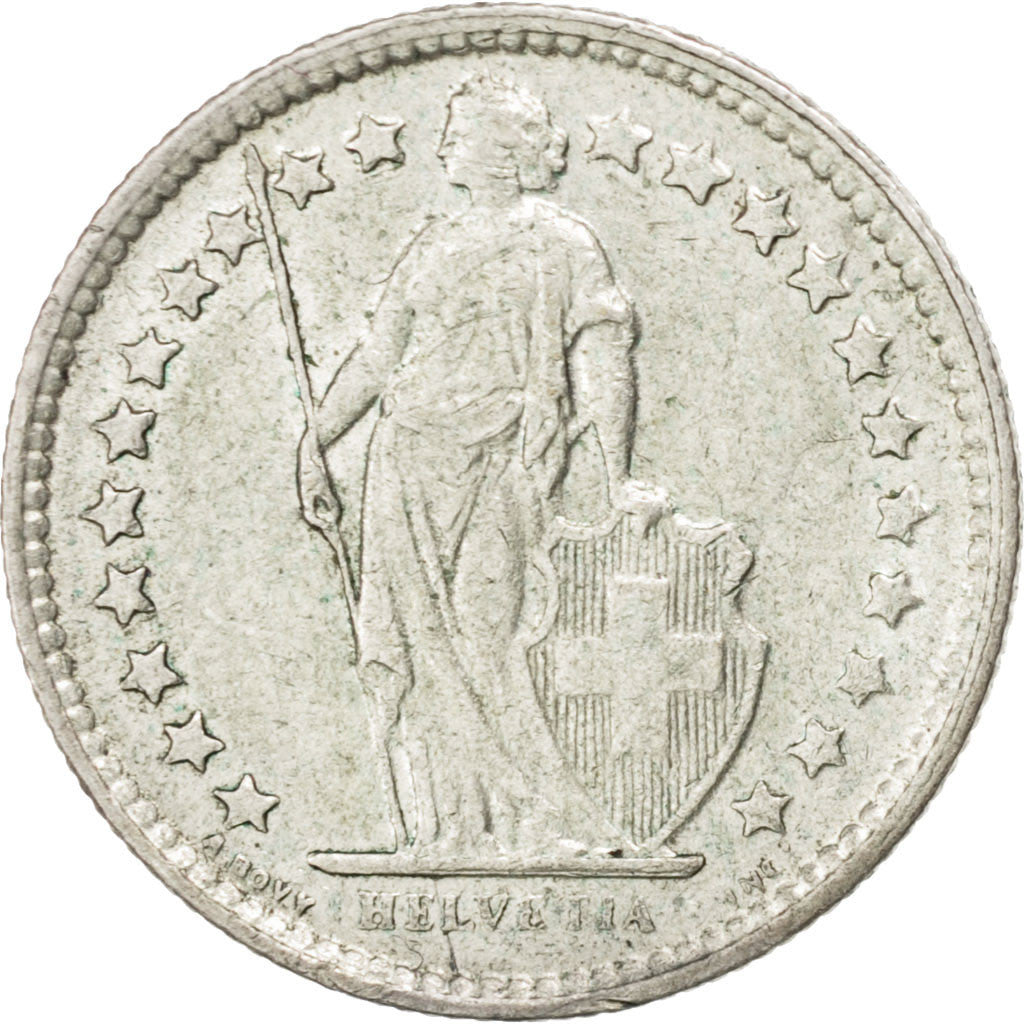 Coin, Switzerland, 1/2 Franc, 1960, Bern, AU(55-58), Silver, KM:23