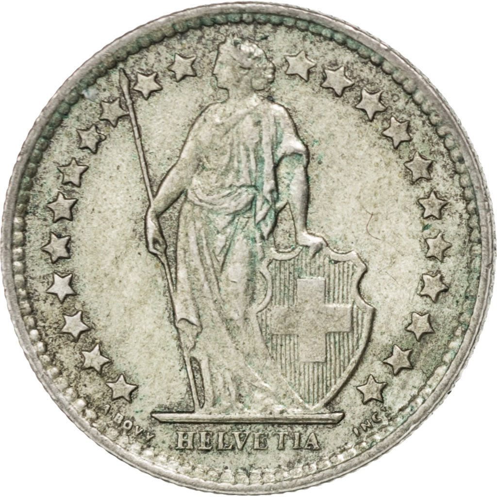 Coin, Switzerland, 1/2 Franc, 1961, Bern, AU(55-58), Silver, KM:23