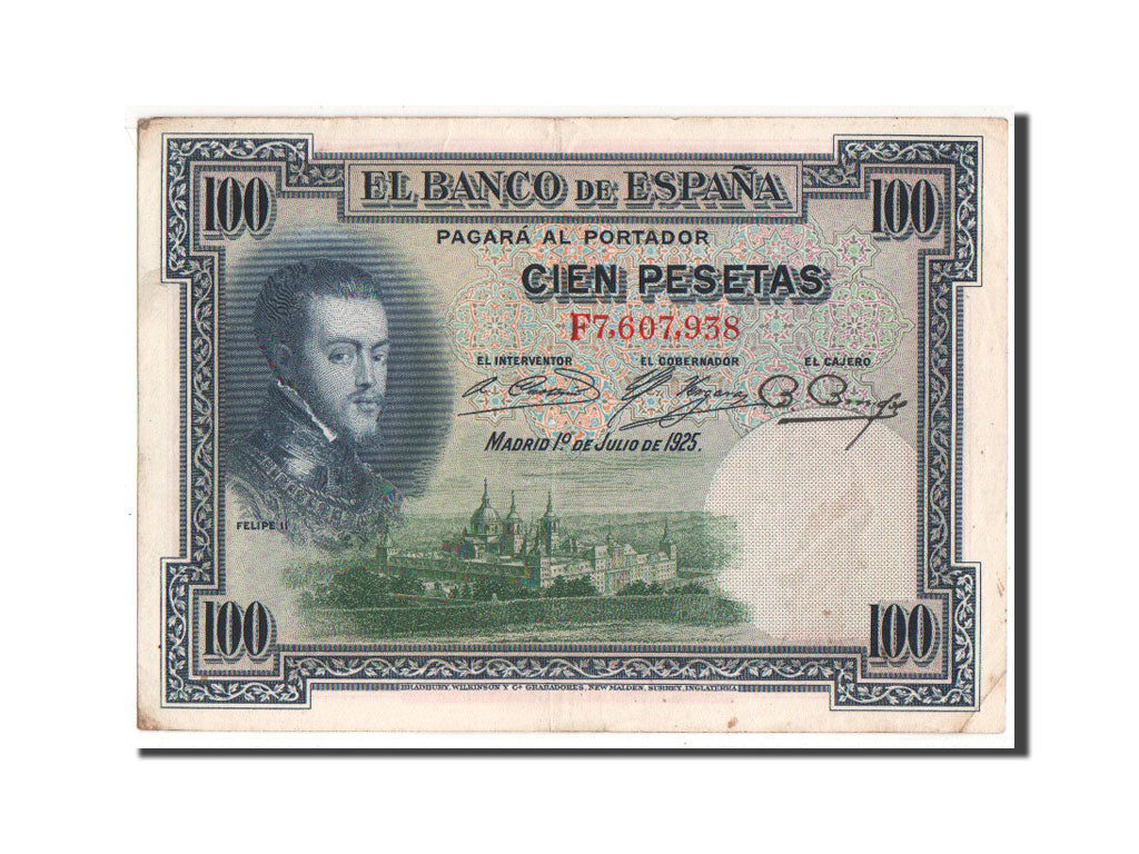 Banknote, Spain, 100 Pesetas, 1925, AU(50-53)
