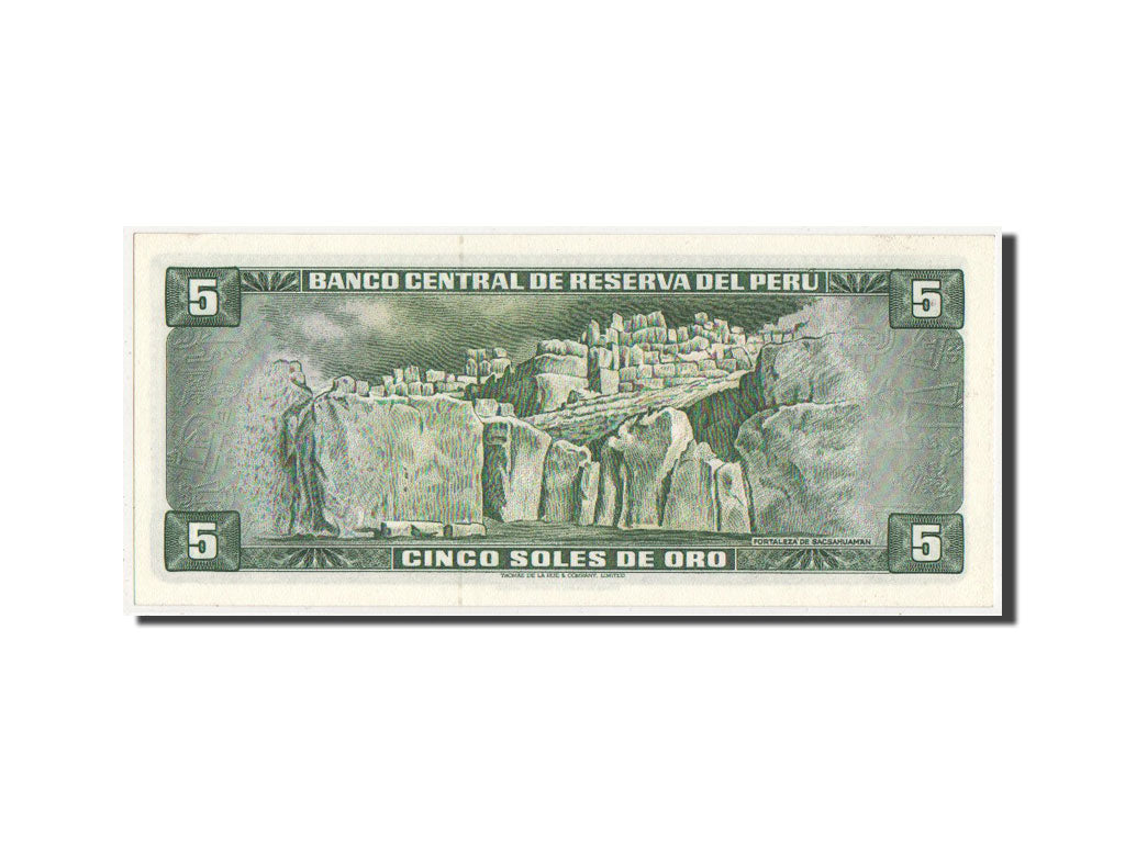 Banconote, Perù, 5 Soles De Oro, 1974, SPL