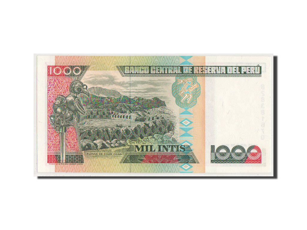 Biljet, Peru, 1000 Intis, 1988, SPL+