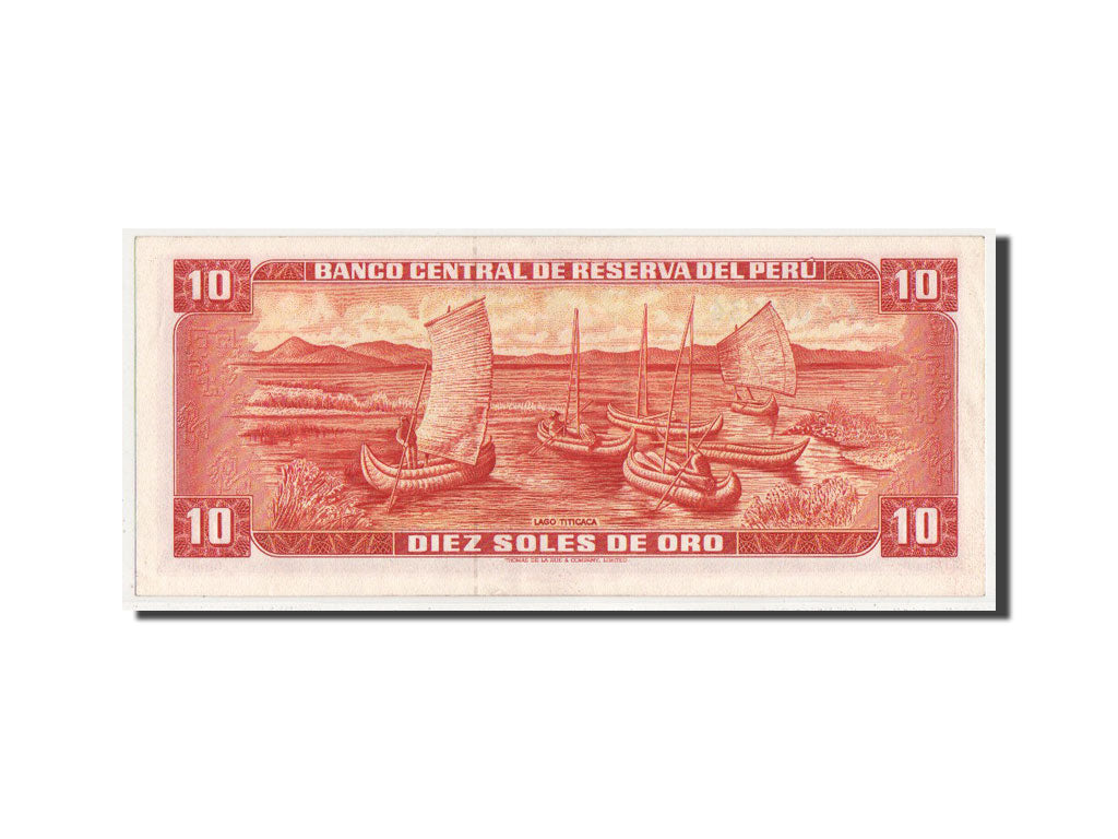 Geldschein, Peru, 10 Soles De Oro, 1975, VZ+