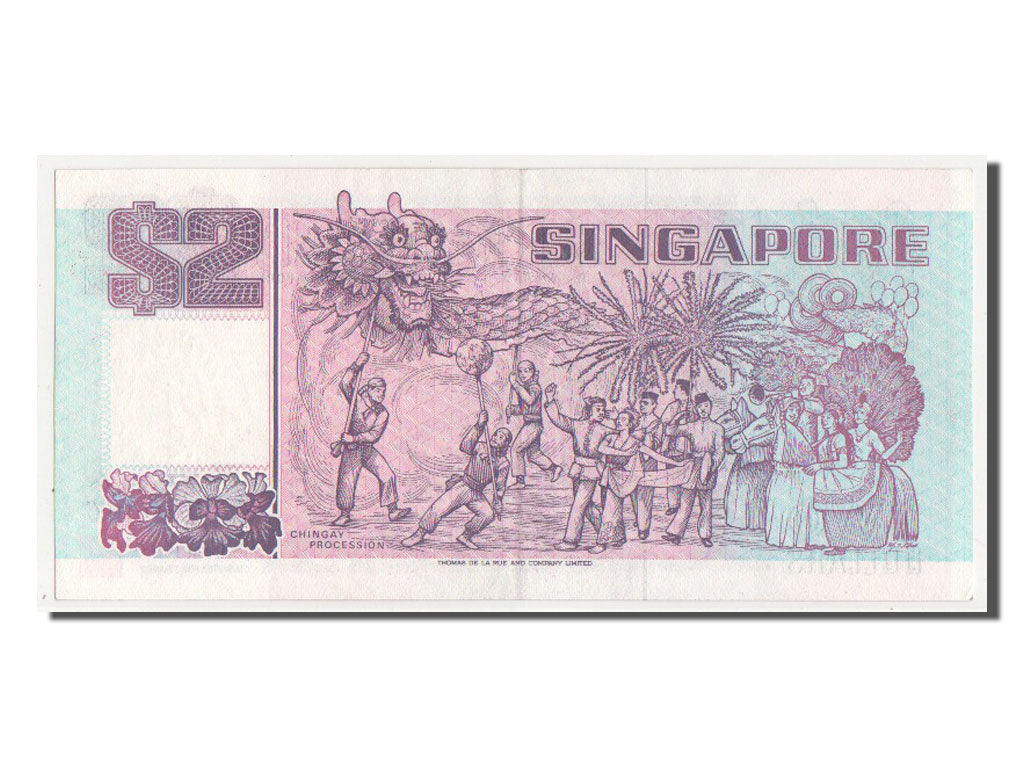 Banknote, Singapore, 2 Dollars, AU(55-58)