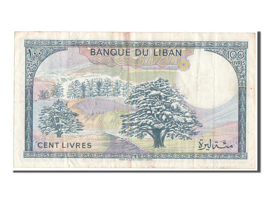 Billete, 100 Livres, 1988, Líbano, BC+