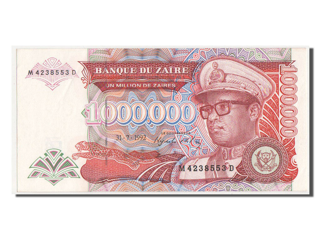 Banknot, Zaire, 1,000,000 Zaïres, 1992, UNC(64)