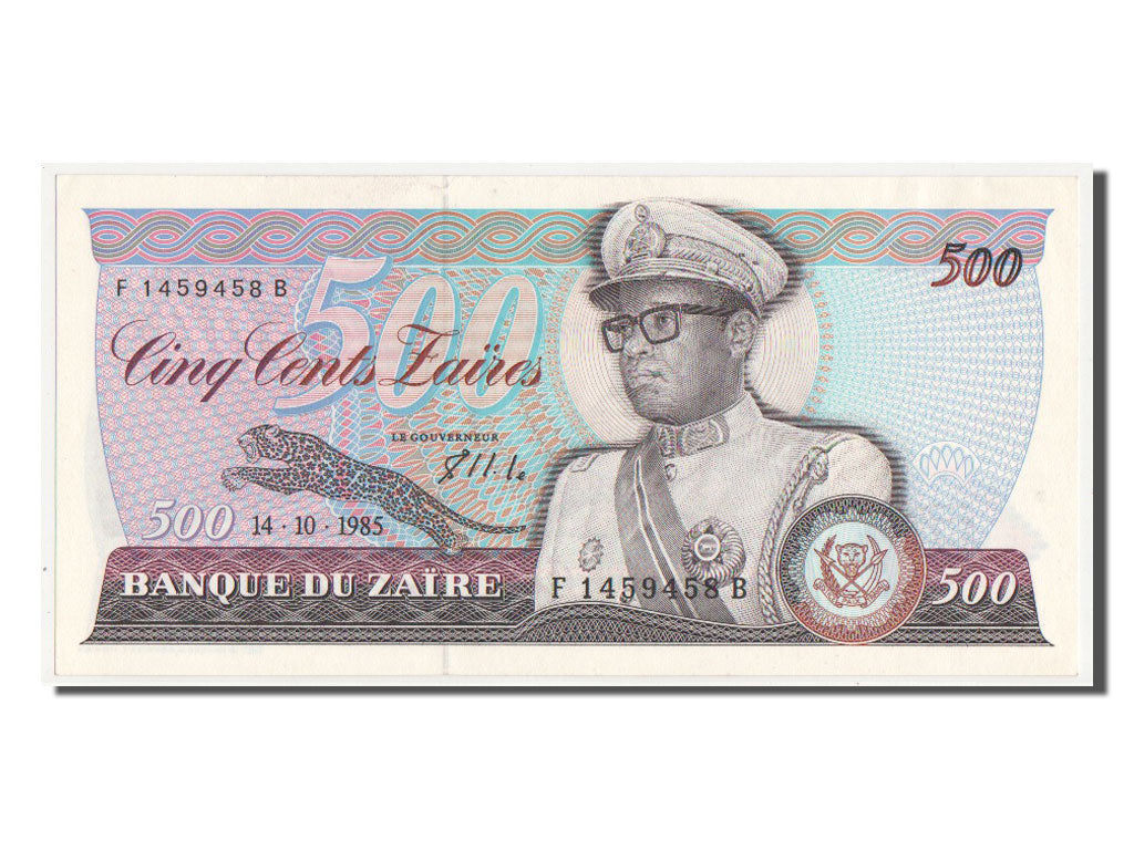 Banconote, Zaire, 500 Zaïres, 1985, SPL+