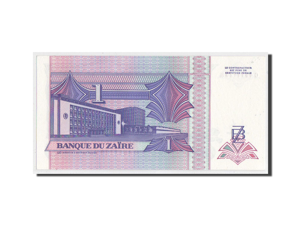 Biljet, Zaïre, 1 Nouveau Zaïre, 1993, SPL+