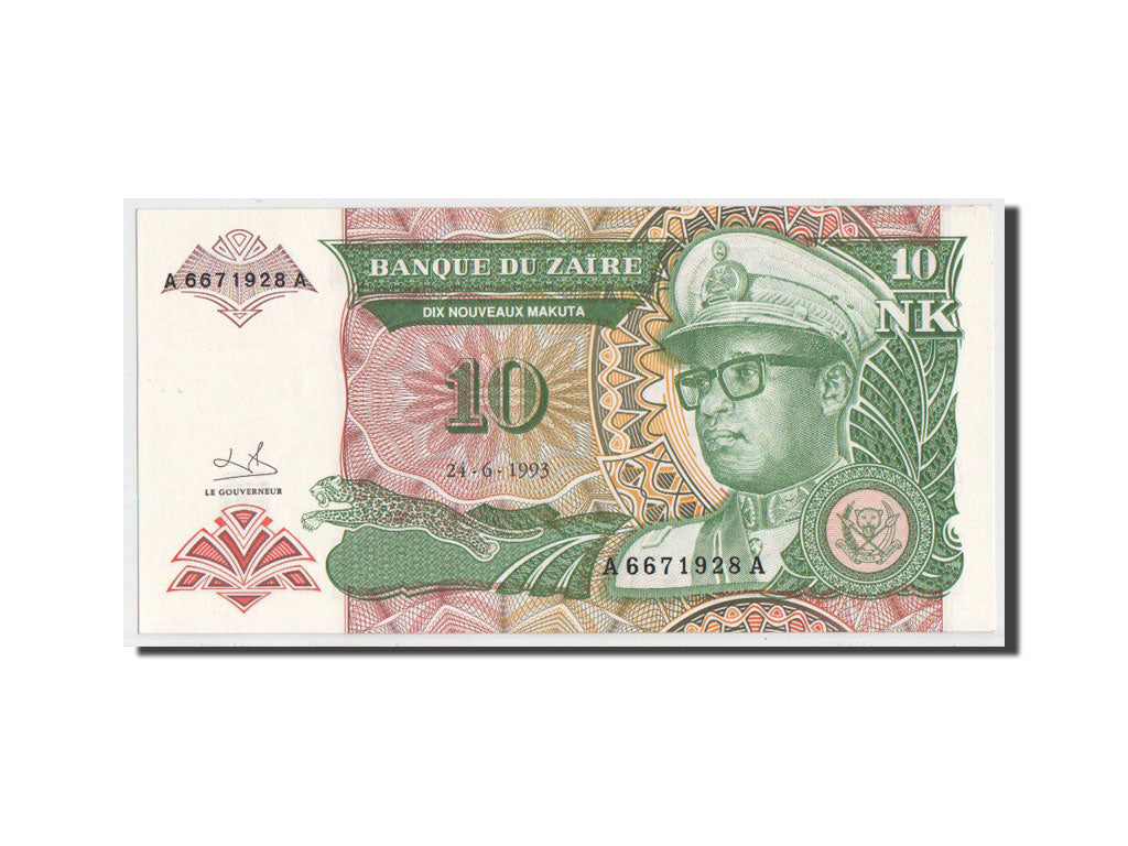 Banknote, Zaire, 10 Nouveaux Makuta, 1993, UNC(64)