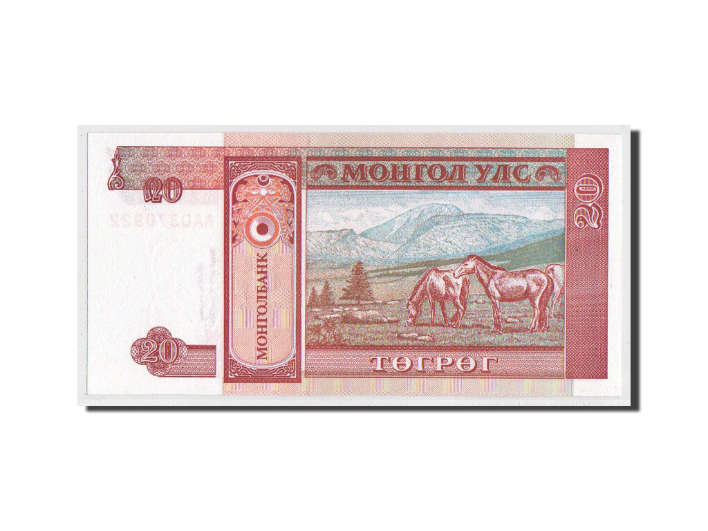 Billete, 20 Tugrik, Mongolia, SC+
