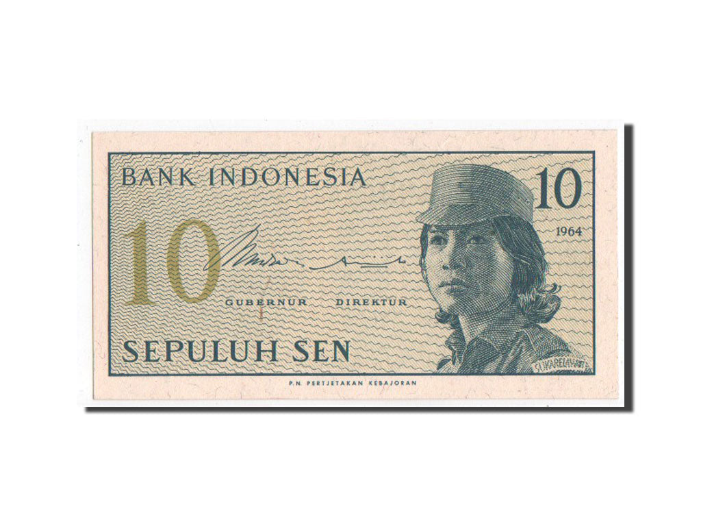 Banconote, Indonesia, 10 Sen, 1964, SPL+