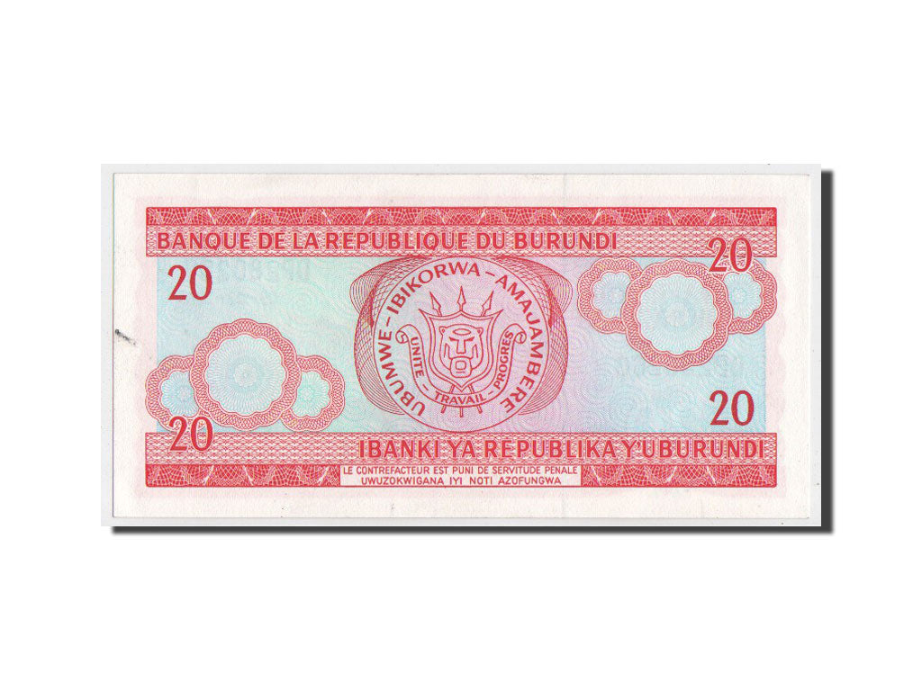 Billete, 20 Francs, 2005, Burundi, SC+