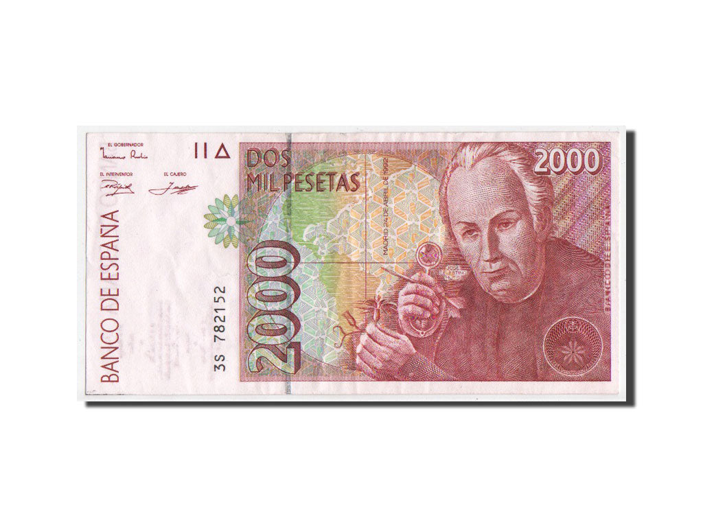Biljet, Spanje, 2000 Pesetas, 1992, SUP