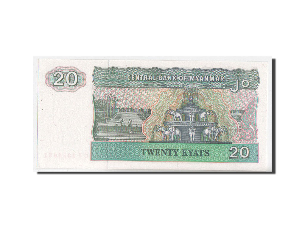 Banconote, Myanmar, 20 Kyats, SPL+