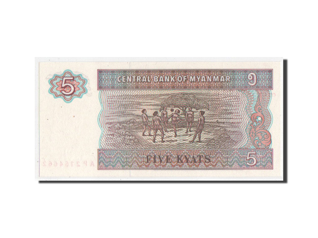Banknote, Myanmar, 5 Kyats, UNC(64)