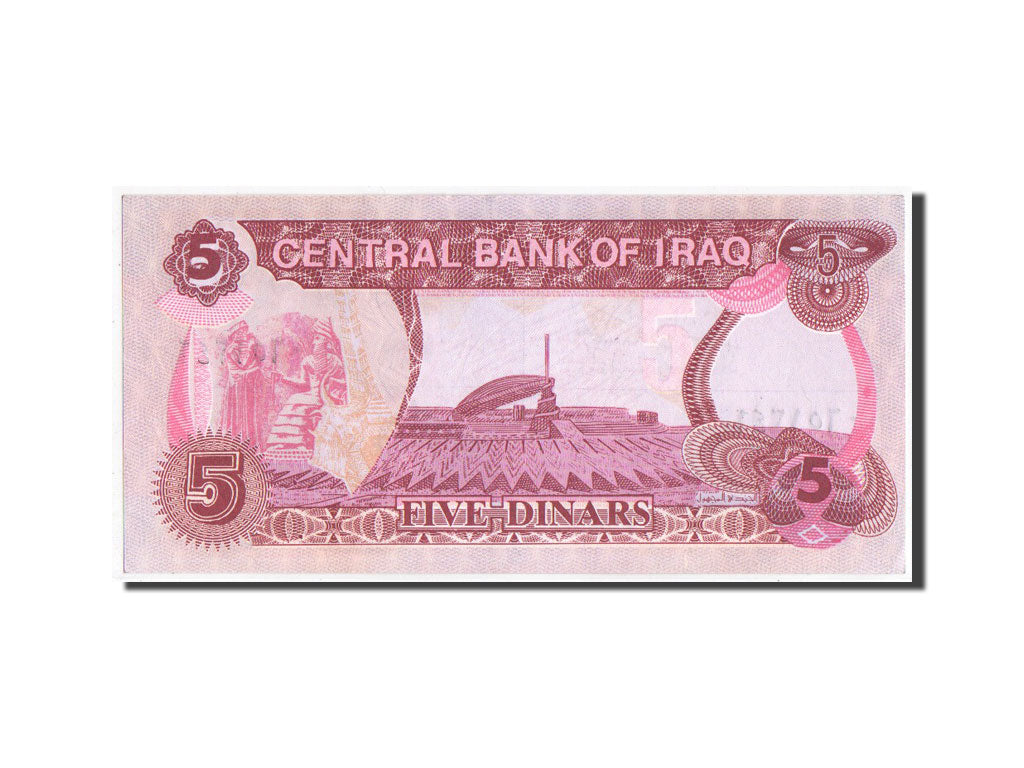 Banconote, Iraq, 5 Dinars, 1992, SPL+