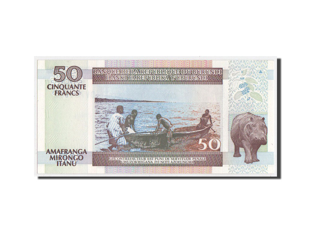 Billete, 50 Francs, 2007, Burundi, SC+