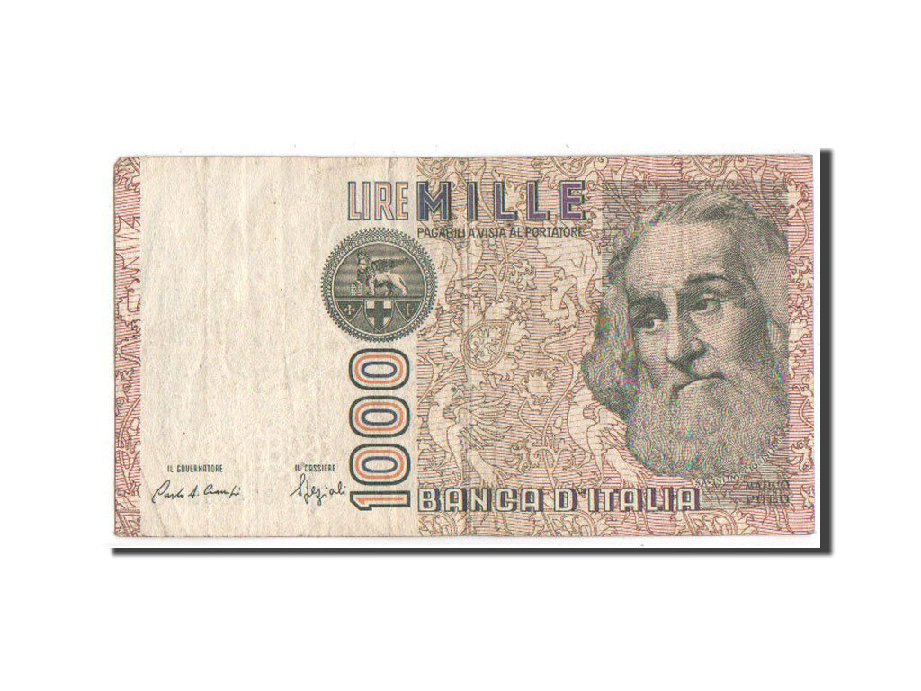 Biljet, Italië, 1000 Lire, 1982, TB