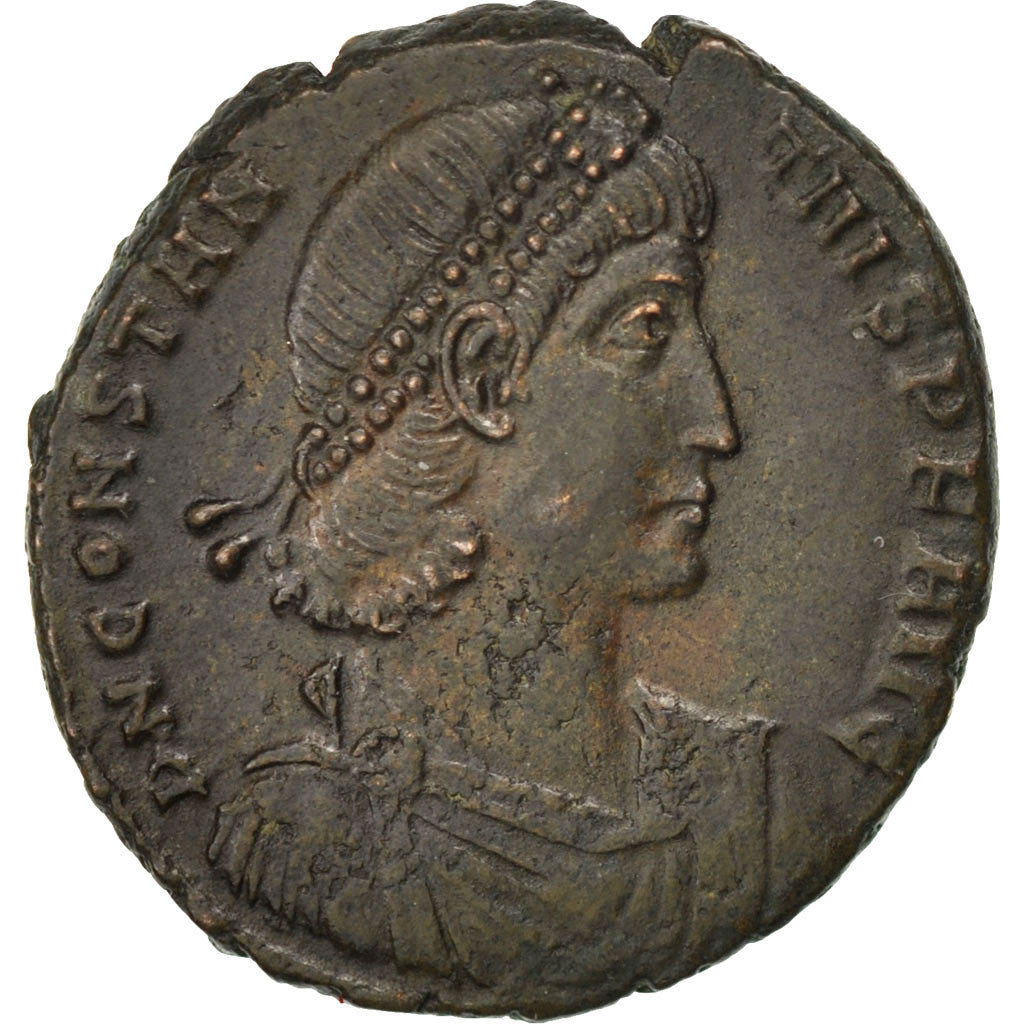 Coin, Constantius II, Centenionalis, Constantinople, AU(50-53), Bronze, RIC:81