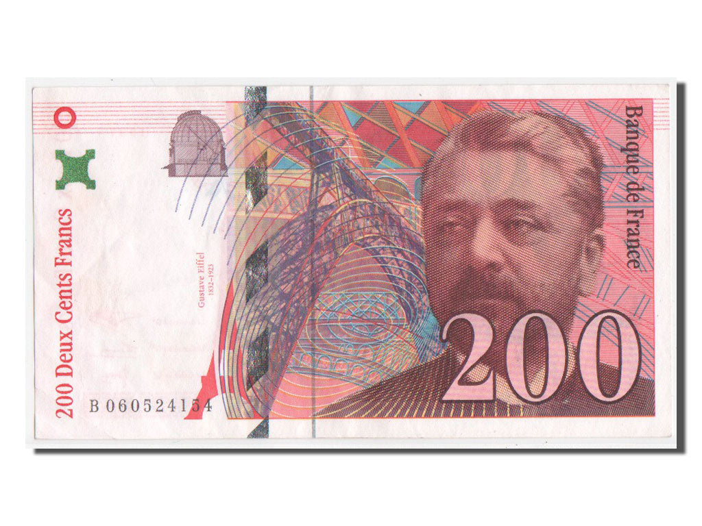 Banknote, France, 200 Francs, 200 F 1995-1999 ''Eiffel'', 1997, AU(50-53)