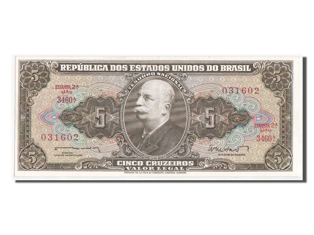 Banconote, Brasile, 5 Cruzeiros, SPL