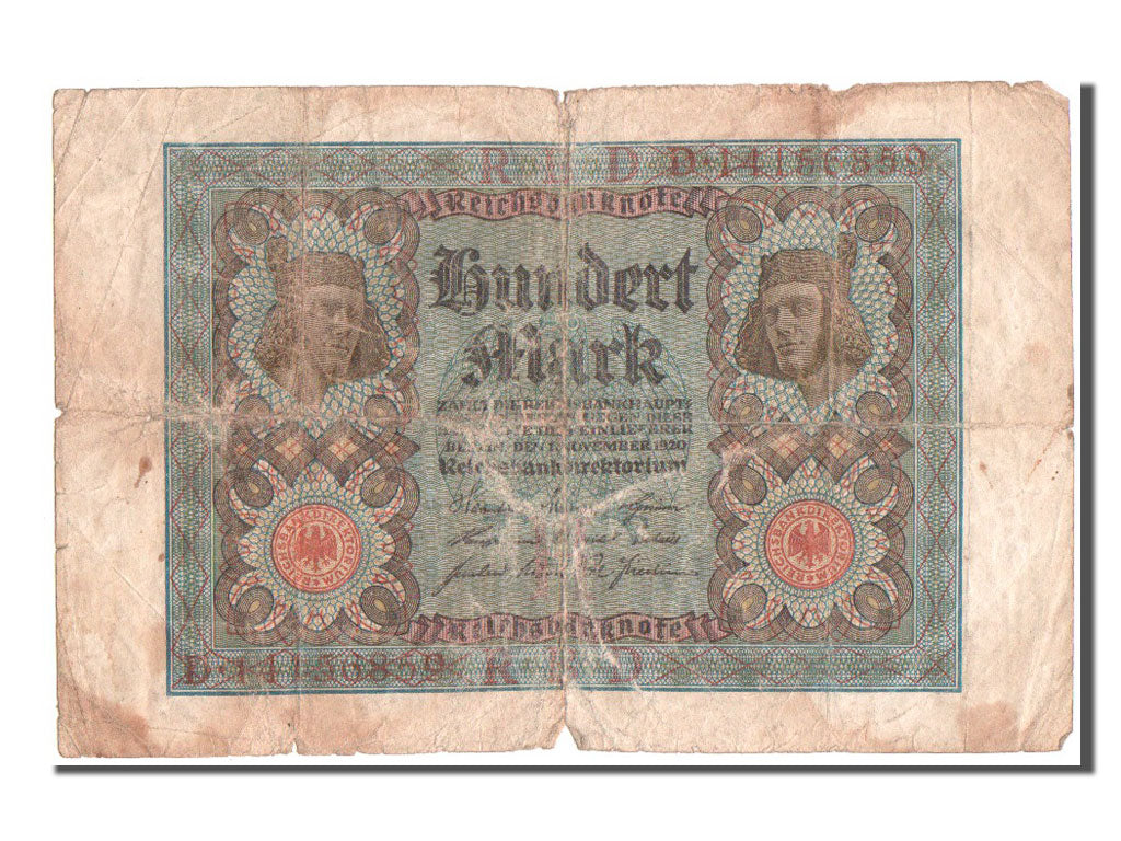 Banknote, Germany, 100 Mark, 1920, VG(8-10)