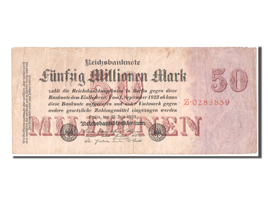 Banknote, Germany, 50 Millionen Mark, 1923, VF(30-35)