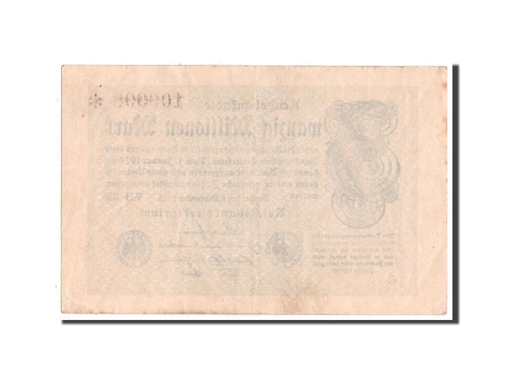 Banknote, Germany, 20 Millionen Mark, 1923, AU(55-58)