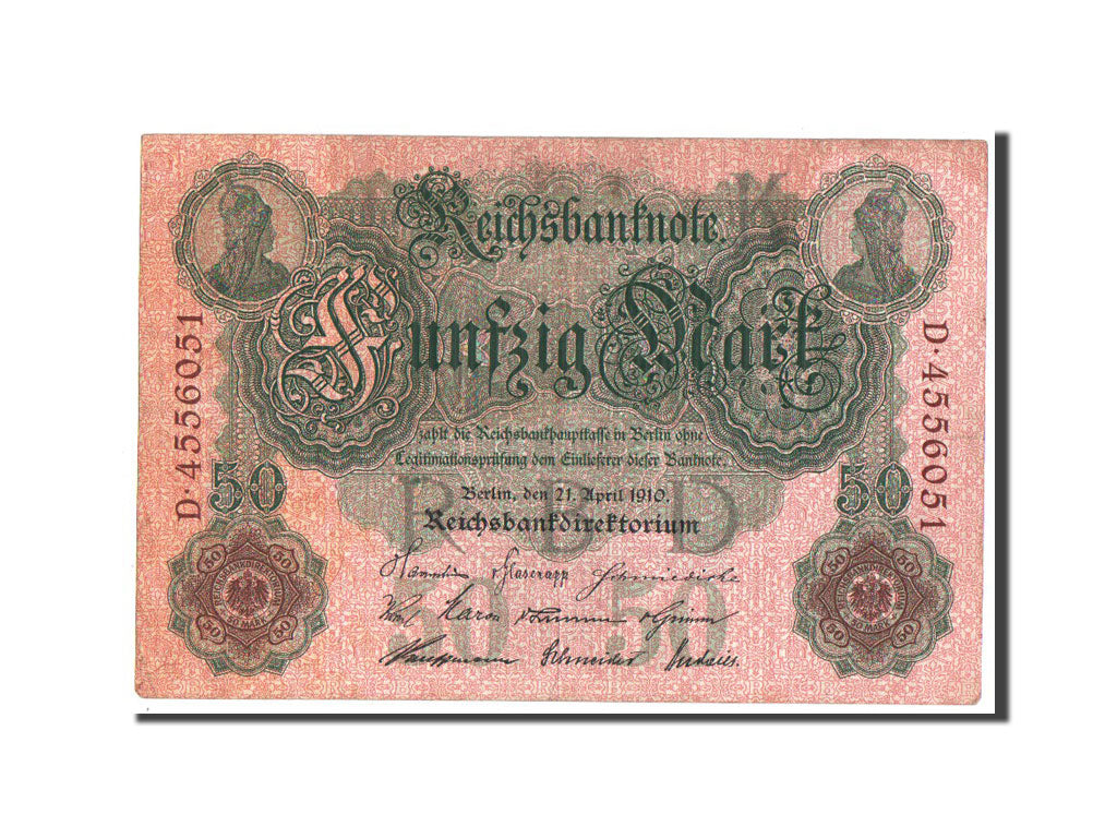 Geldschein, Deutschland, 50 Mark, 1910, SS
