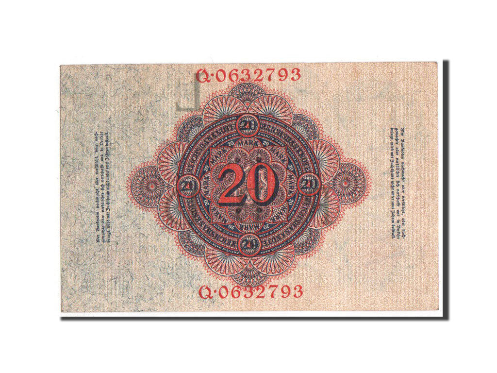 Banconote, Germania, 20 Mark, 1914, BB