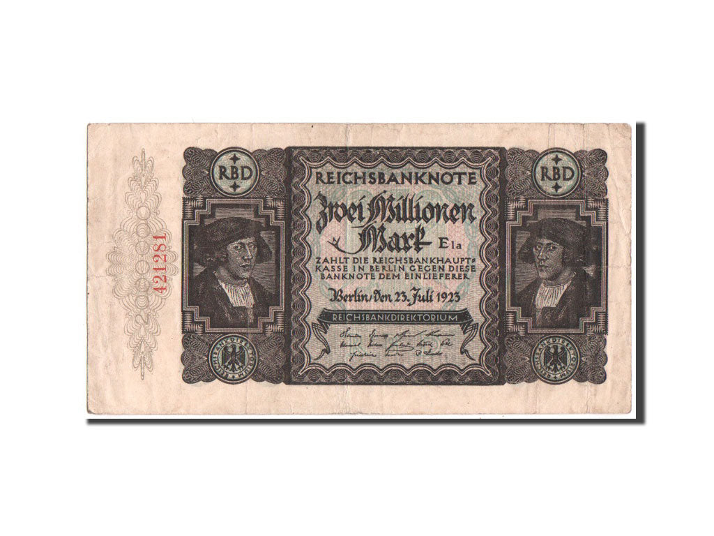 Banknote, Germany, 2 Millionen Mark, 1923, EF(40-45)