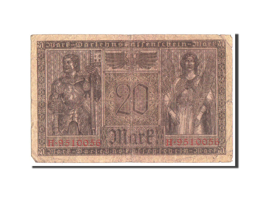 Banconote, Germania, 20 Mark, 1918, MB