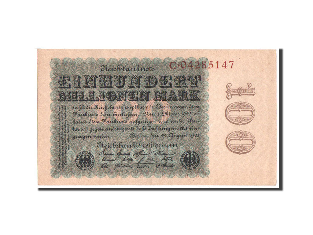 Banknote, Germany, 100 Millionen Mark, 1923, AU(55-58)