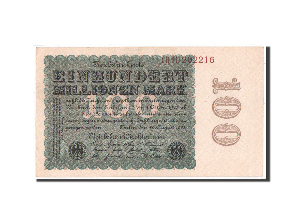 Banknote, Germany, 100 Millionen Mark, 1923, AU(50-53)