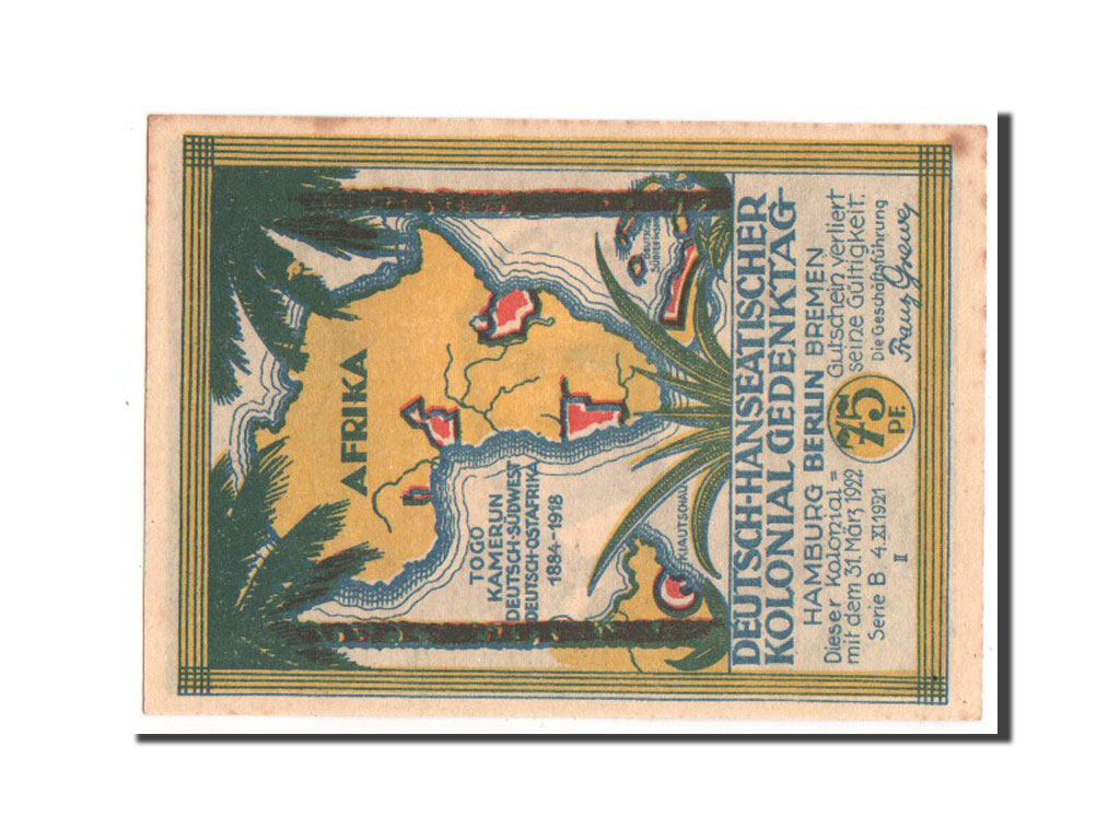 Banknote, Germany, Berlin Stadt, 75 Pfennig, 1921, AU(55-58), Mehl:88.3