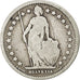 Coin, Switzerland, Franc, 1876, Bern, F(12-15), Silver, KM:24