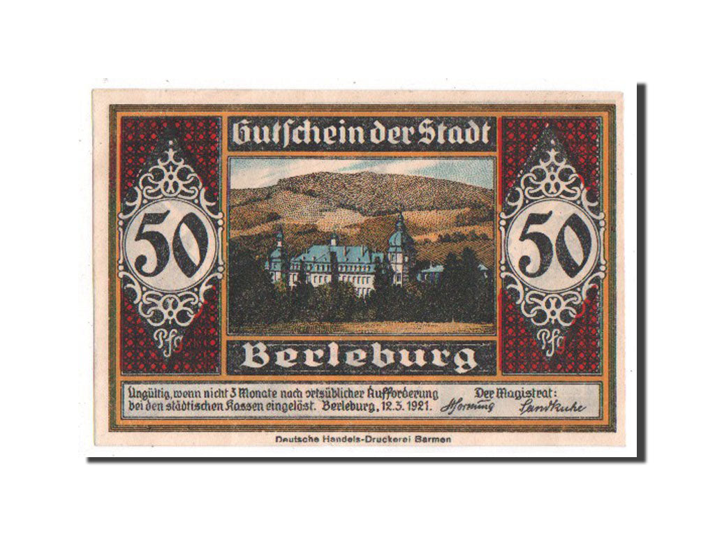 Banknote, Germany, Berleburg Stadt, 50 Pfennig, 1921, UNC(65-70), Mehl:80.1