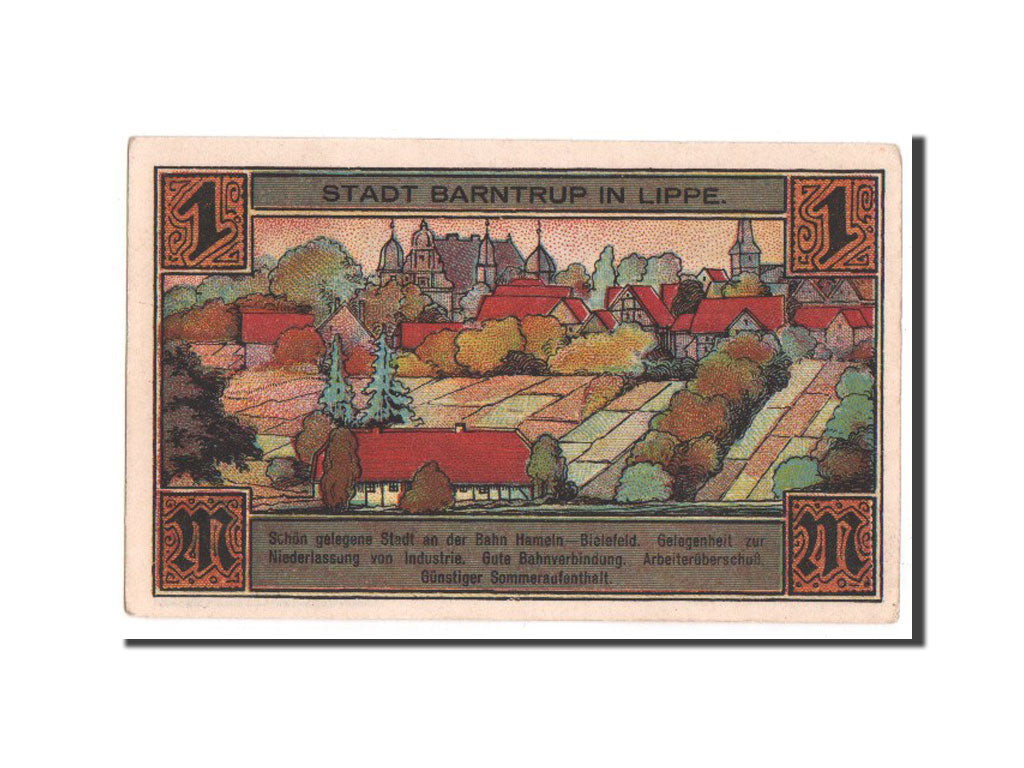 Banknote, Germany, Barntrup Stadt, 1 Mark, 1921, UNC(63), Mehl:66.1
