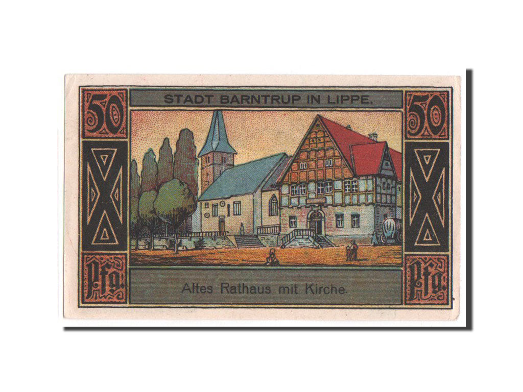 Banknote, Germany, Barntrup Stadt, 50 Pfennig, 1921, UNC(63), Mehl:66.1