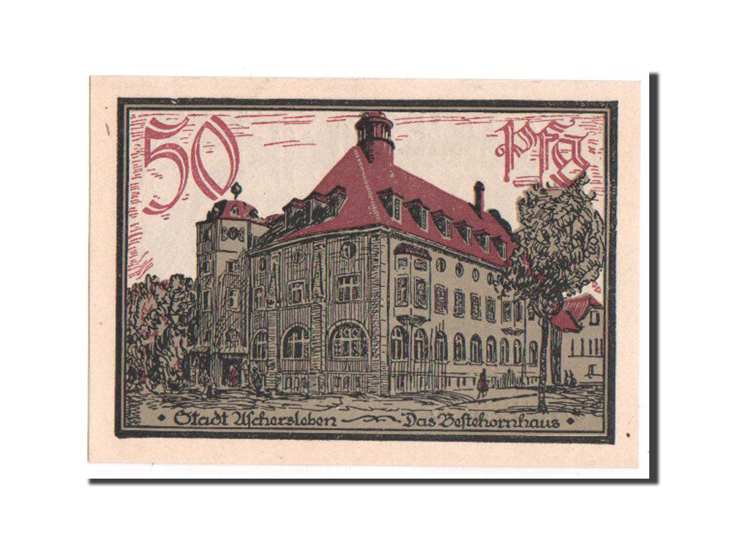 Banknote, Germany, Aschersleben, 50 Pfennig, 1921, UNC(65-70), Mehl:50.3