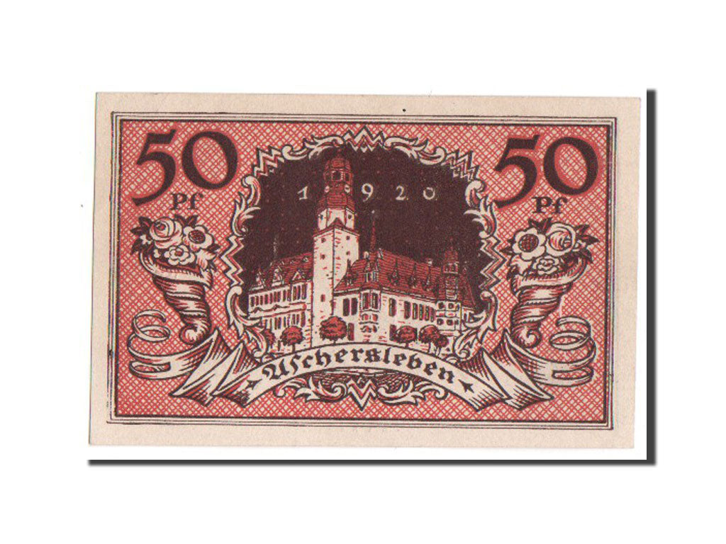 Banknote, Germany, Aschersleben, 50 Pfennig, 1920, UNC(65-70), Mehl:50.1