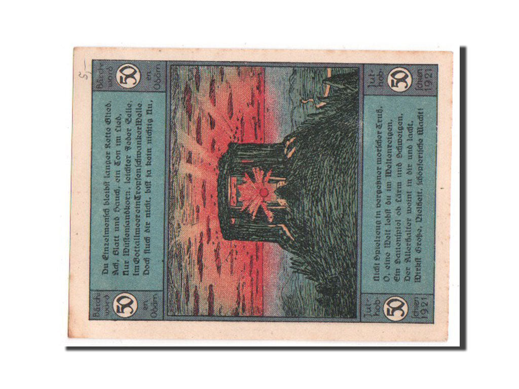 Banknote, Germany, Artern Stadt, 50 Pfennig, 1923, UNC(63), Mehl:45.3